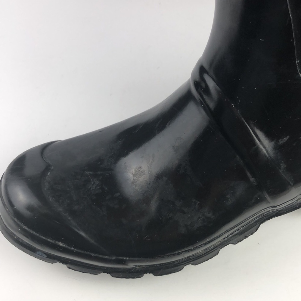 Hunter Original Tall Black Gloss Pull On Rain Boots - Picture 10 of 16